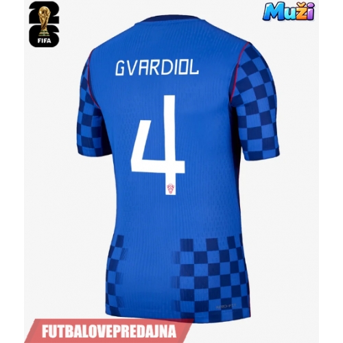 Lacne Muži Futbalové dres Chorvátsko Josko Gvardiol #4 MS 2026 Krátky Rukáv - Preč
